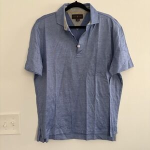 Robert Talbott Men's Size Midium Blue Stretch Casual/classy  3 Button Polo Shirt